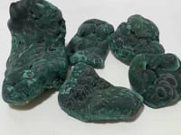 5 Pieces Beautiful High Quality Raw Malachite Specimen