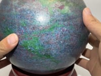 Ruby In Kyanite Mixed Green Mica (UV REACTIVE) Beautiful Sphere