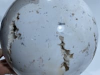 10.2inch Large White Rhyolite Geode Sphere