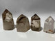 4 Pieces Clear Quartz With Mica Inclusion Polished Tower