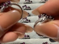 Beautiful Purple Garnet S925 Sterling Silver Ring Wholesale -Wholesale Crystals