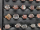 73 Pieces Super 7 Strawberry Quartz Different Styles Sterling Silver Ring
