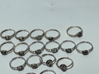 20 Pieces Beautiful Black Rutile Quartz Different Styles Sterling Silver Ring