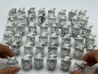 46 Pieces Howlite Christmas Santa Claus Carving Clearance(defective)