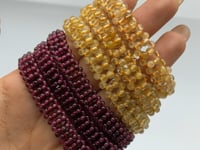Handwoven Beads Crystal Bracelet Wholesale Rutile Purple Garnet