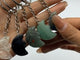 5 Types Moon Face Crystal Keychain Carving Wholesale Clear Quartz Black Obsidian