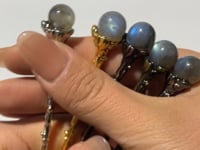 5 Colors Coffee Spoon With High Quality Labradorite Sphere Wholesale