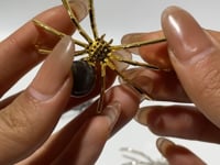 Labradorite Crystal Sphere Spider Ornament Handmade Alloy Spider Wholesale