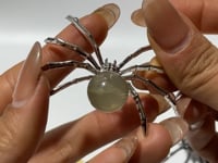 Citrine Crystal Sphere Spider Ornament Handmade Alloy Spider Wholesale