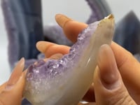 12 Pieces Polished Geode Amethyst Mixed Agate Leftover Tower