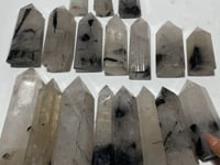 18 Pieces Large Black Tourmaline Clear Quartz Tower