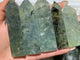 Green Prehnite Four Sided Tower Point Wholesale