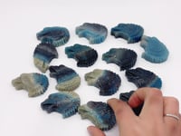 14 Pieces Trolleite Stone Eagle Head Carving