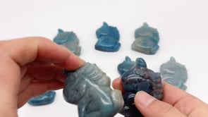 9 Pieces Trolleite Stone Unicorn Carving