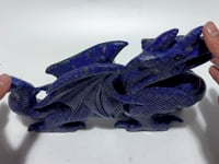 Lapis Lazuli Flying Dragon Crystal Carving