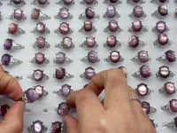 Beautiful Purple Lepidolite Ring Wholesale