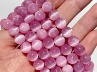 Pink Aura Selenite Bracelet