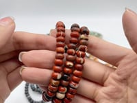 7 Types Rondelle Beads Bracelet Wholesale Moss Agate Red Jasper