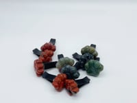 2 Types Cat Paws Moss Agate Red Jasper Crystal Car Air Vent Clips Wholesale