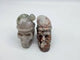 2 Pieces Sakura Flower Geode Druzy Agate Christmas Hat Skull Carving