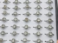 Beautiful Tibet Quartz Crystal Raw Stone Ring Wholesale