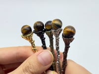 5 Colors Coffee Spoon With Tiger Eye Sphere Wholesale
