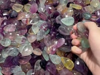 High Quality Rainbow Fluorite Teardrop Shape Crystal Wholesale