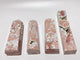 4 Pieces High Quality Druzy Geode Pink Flower Agate Four-sided Tower 8-11in