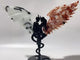 Smelting Agate Demon And Angel Wing Carving With Stand