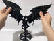 Large Kambaba Demon And Angel Wing Carving With Stand