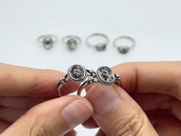 11 Pieces Beautiful Cacoxenite Super7 Amethyst Sterling Silver Different Styles Ring