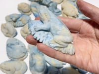 31 Pieces Blue Dumortierite Sea Animal Carving