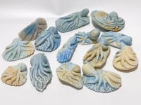 14 Pieces Blue Dumortierite Underwater World Octopus Carving