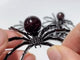 Six Star Line Garnet Crystal Sphere Spider Ornament Handmade Alloy Spider Wholesale