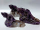 3 Pieces Chevron Amethyst Lizard Carving