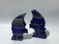 2 Pieces Lapis Lazuli Eagle Carving