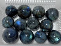 12 Pieces High Quality Labradorite Spheres