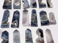 17 Pieces Large Four-sided Druzy Geode Agate Points