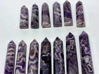 13 Pieces High Quality Chevron Amethyst Tower Points