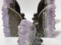 5 Pieces Amethyst Cluster Butterfly Fairy Carving