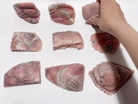 9 Pieces Beautiful Pink Opal Fish Carving