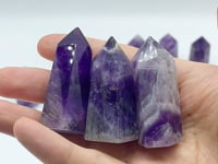 1.1-1.9in Mini Chevron Amethyst Tower Point Crystal Wholesale