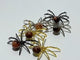 Black Sunstone Crystal Sphere Spider Ornament Handmade Alloy Spider Wholesale