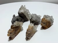 5 Pieces Cute Quartz Cluster Animals Carving