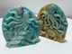 2 Pieces High Quality Caribbean Calcite Sea Animals Carving