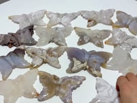 15 Pieces Beautiful Agate Butterfly Carving