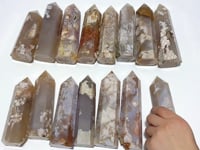 16 Pieces Fat Sakura Flower Agate Tower Points
