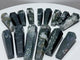 15 Pieces Druzy Moss Agate Geode Wand Points
