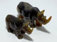 2 Pieces Beautiful Agate Rhino Carving