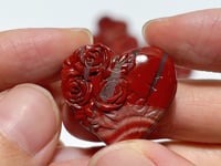 Red Jasper Flower Heart Shape Carving Wholesale